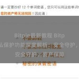 Bitpie最新教程 Bitpie钱包隐私保护功能深度解析：安全守护，资产保障