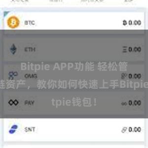 Bitpie APP功能 轻松管理多链资产，教你如何快速上手Bitpie钱包！