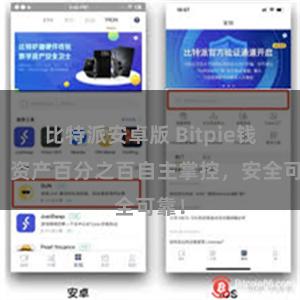 比特派安卓版 Bitpie钱包：资产百分之百自主掌控，安全可靠！