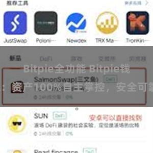 Bitpie全功能 Bitpie钱包：资产100%自主掌控，安全可靠。