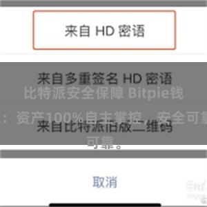 比特派安全保障 Bitpie钱包：资产100%自主掌控，安全可靠。