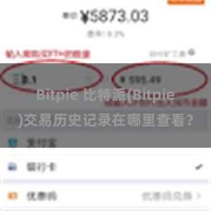 Bitpie 比特派(Bitpie)交易历史记录在哪里查看？