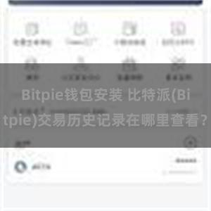 Bitpie钱包安装 比特派(Bitpie)交易历史记录在哪里查看？