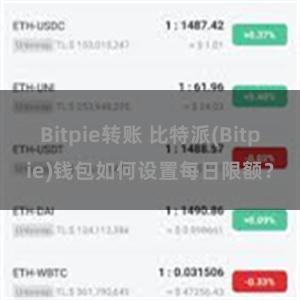 Bitpie转账 比特派(Bitpie)钱包如何设置每日限额？