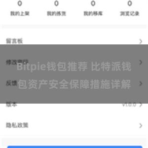 Bitpie钱包推荐 比特派钱包资产安全保障措施详解